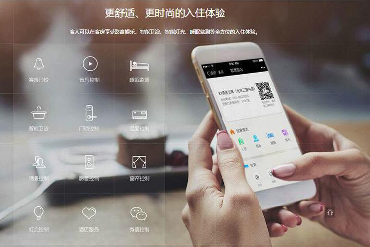 微信用户操纵智能酒店客控系统提升酒店服务水平